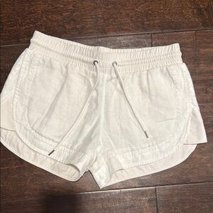Athleta White Linen Shorts
